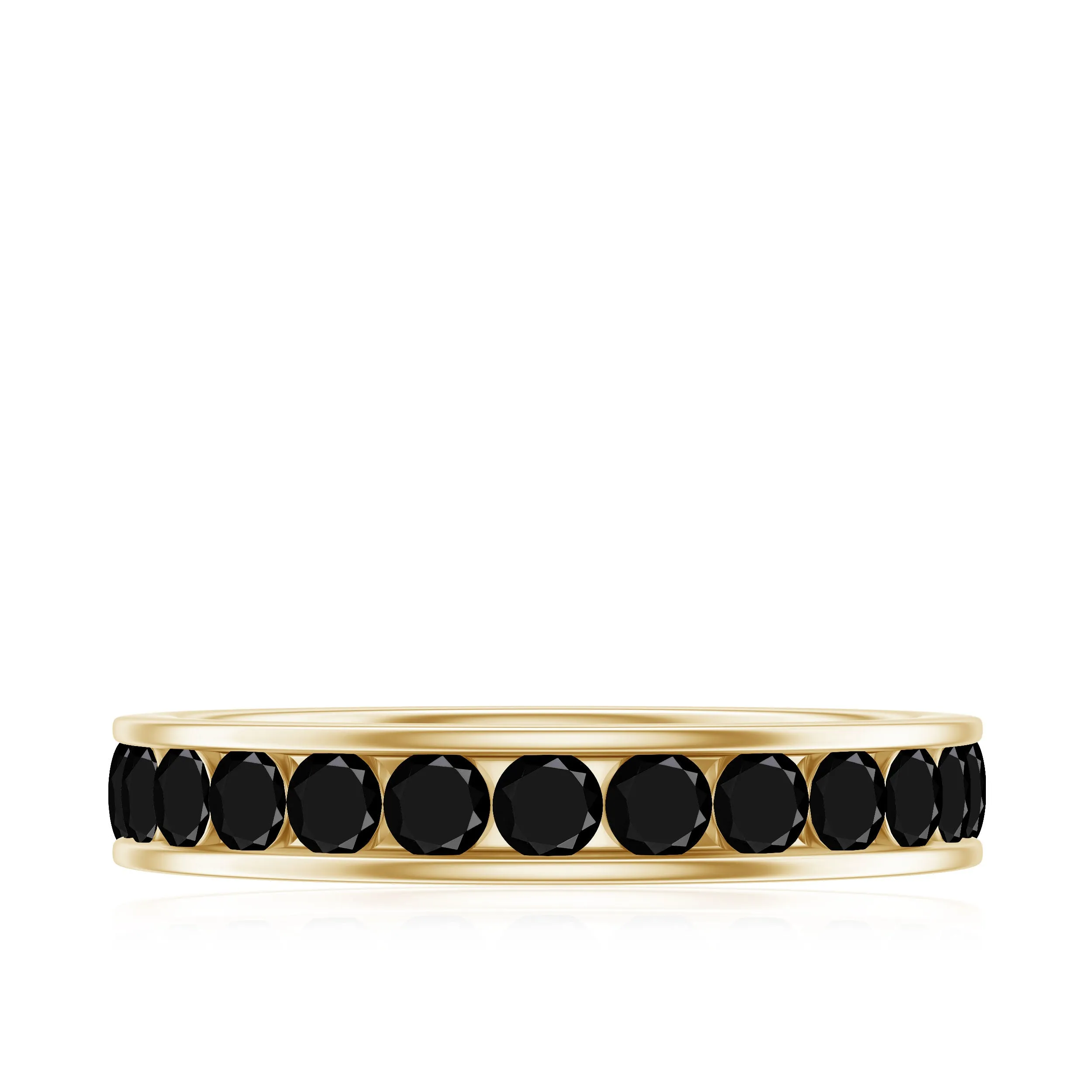 Trellis Set Black Spinel Full Eternity Band