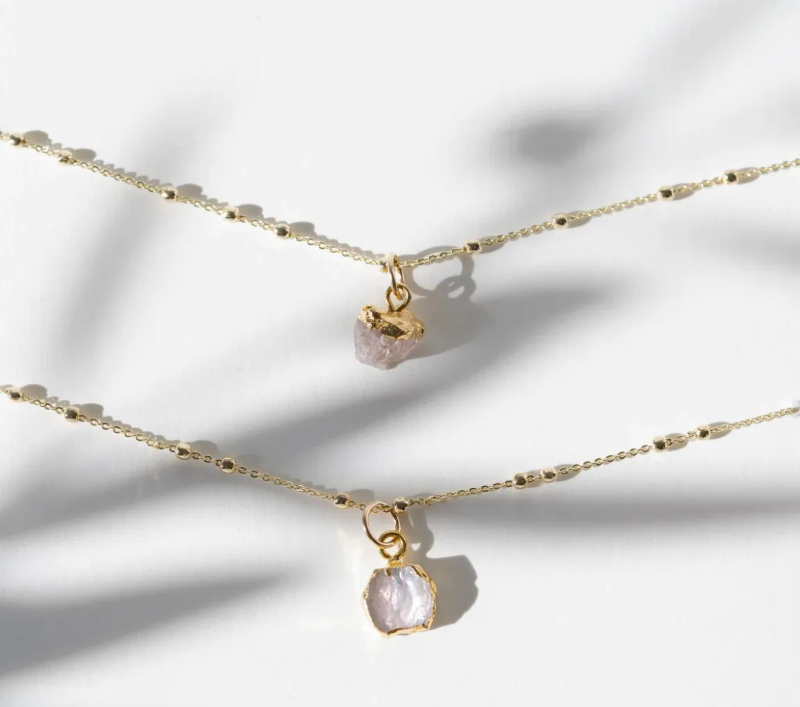 TS October Rose Quartz Necklace