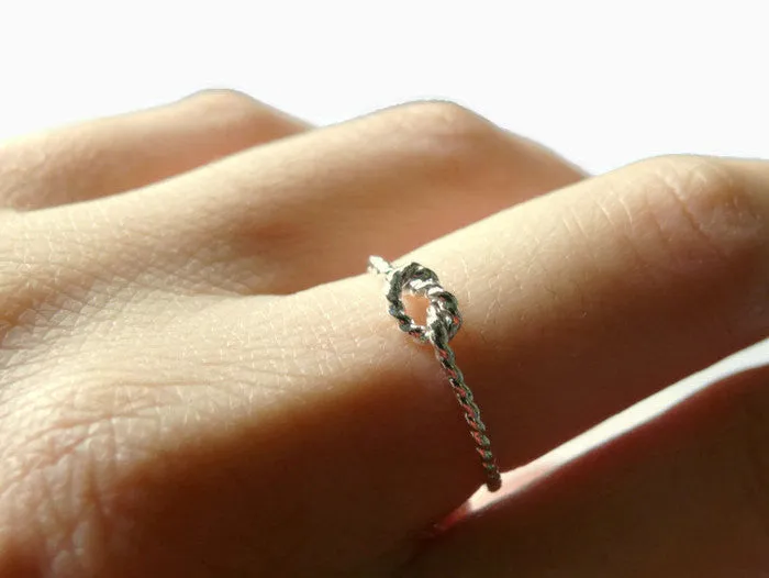 Twisted Knot Ring | Sterling Silver Knot Ring