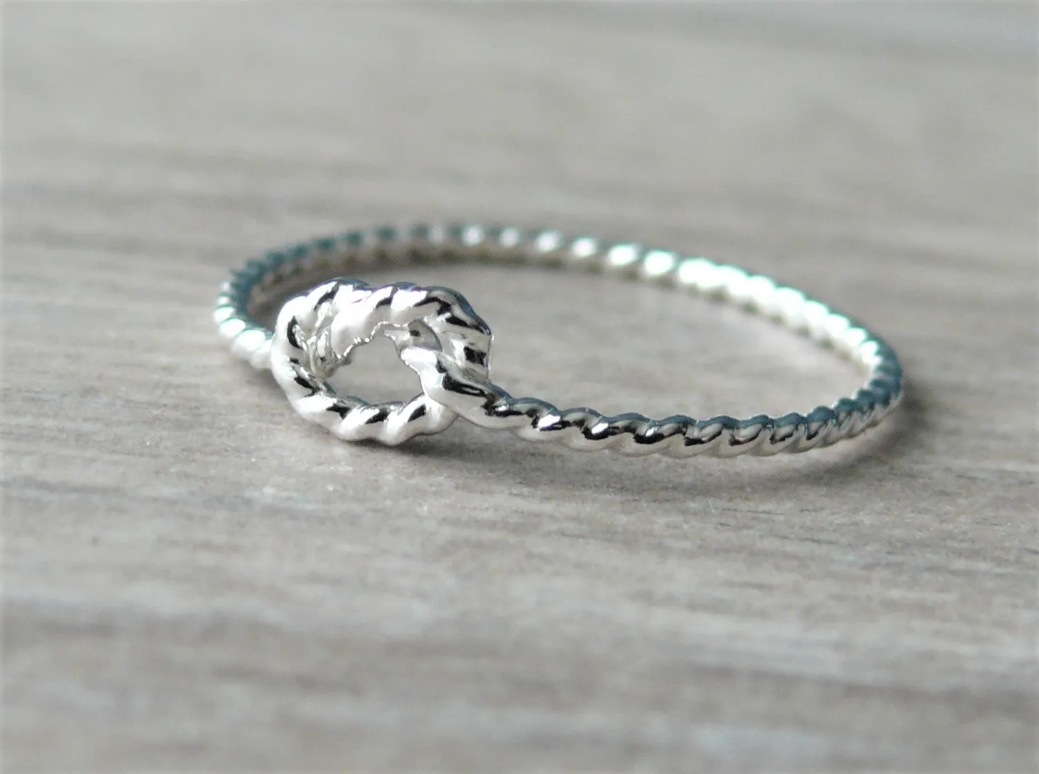 Twisted Knot Ring | Sterling Silver Knot Ring
