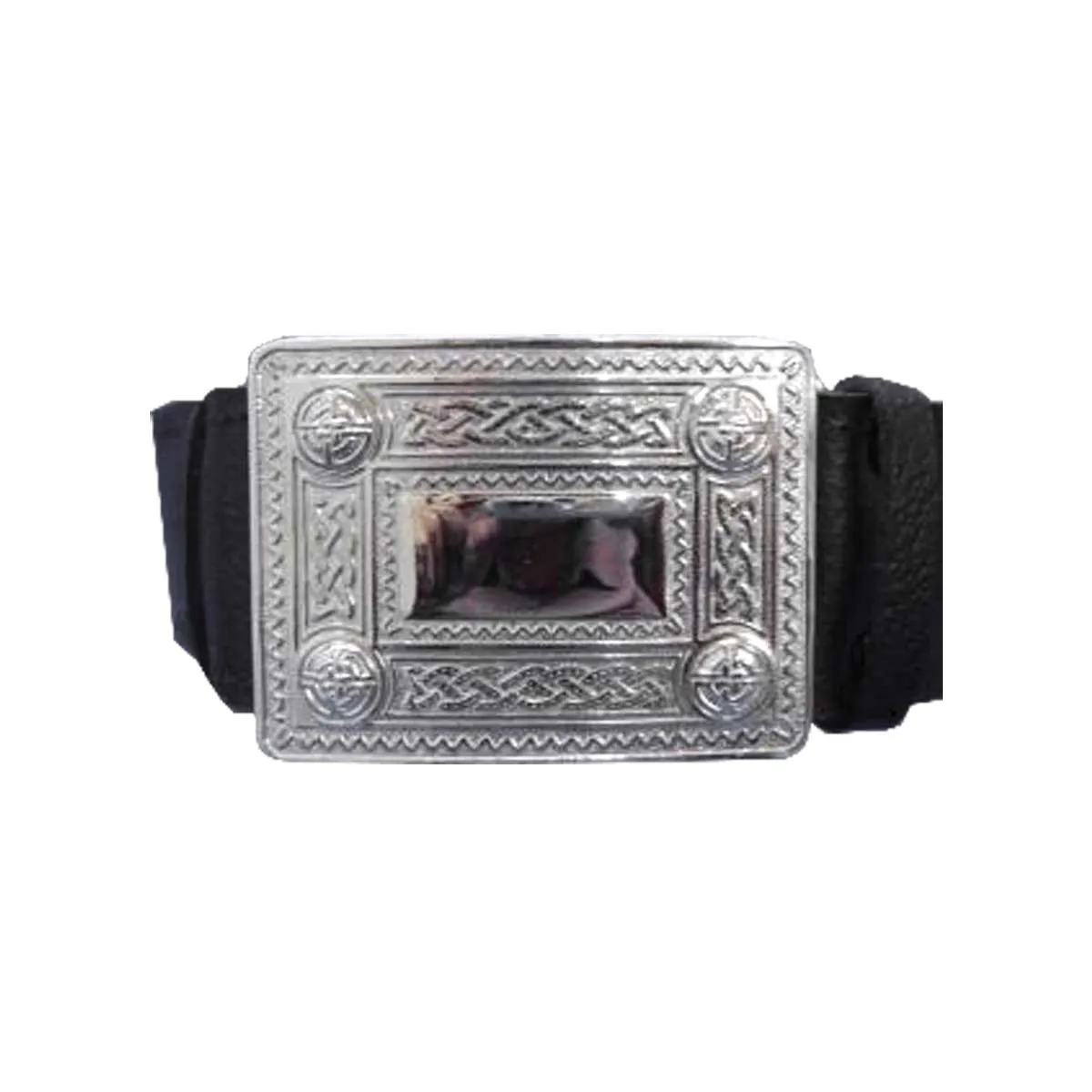 Velcro Adjustable Celtic Knot Design Kilt Waist Belt With Buckle