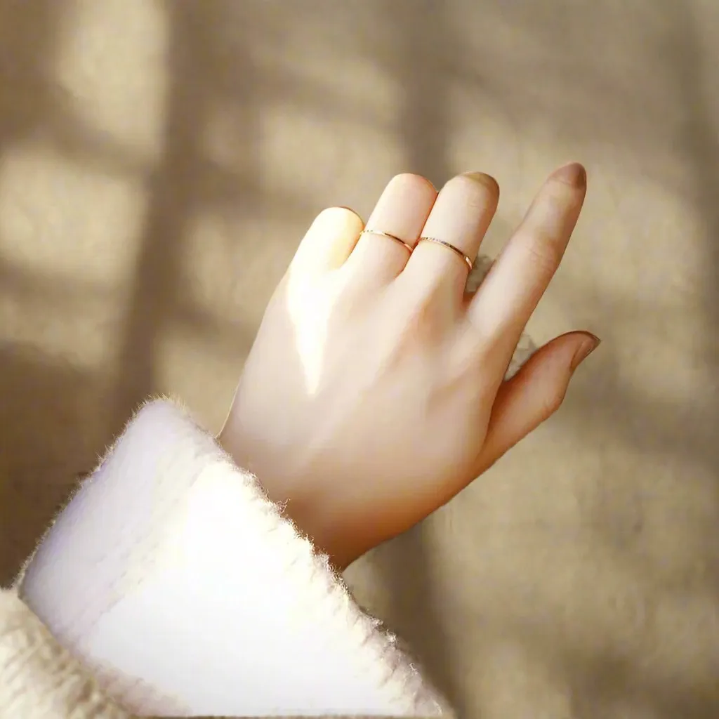 Versatile 2mm Titanium Gold Plated Band Ring for Women & Men – Stackable in 4 Colors, Minimalist Design