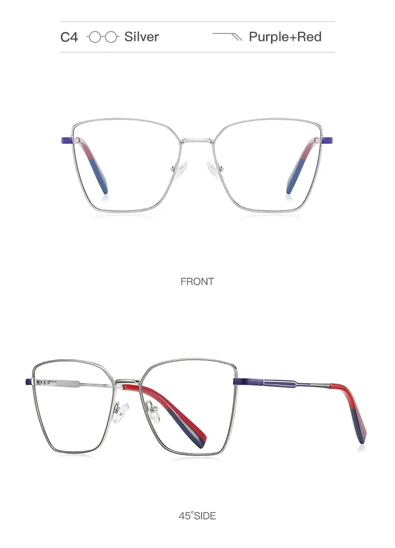 Vicky Womens Full Rim Square Alloy Reading Glasses Pfd3051