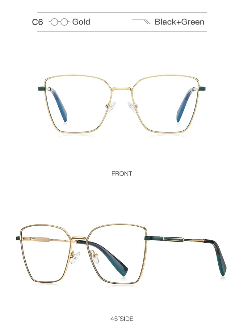 Vicky Womens Full Rim Square Alloy Reading Glasses Pfd3051