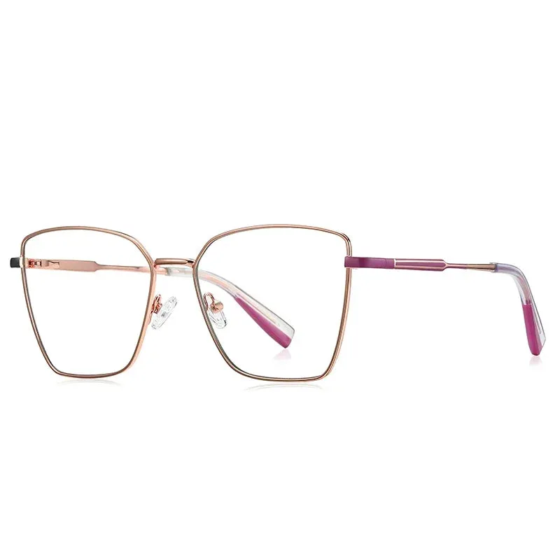 Vicky Womens Full Rim Square Alloy Reading Glasses Pfd3051