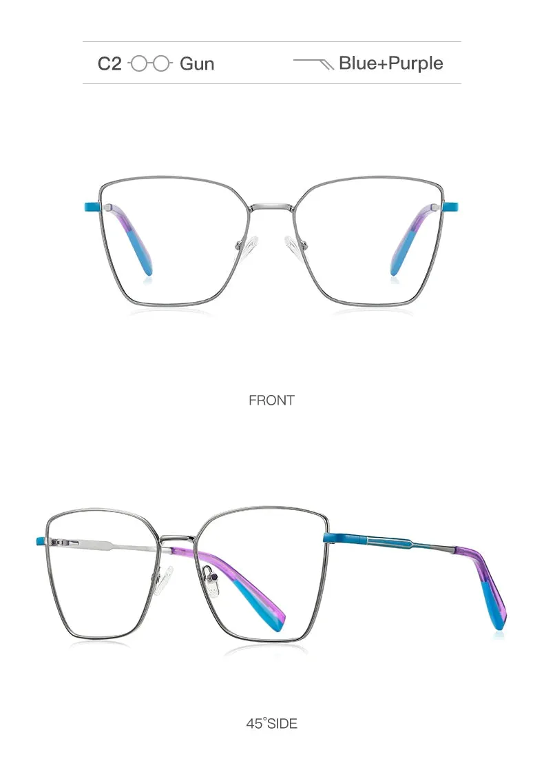 Vicky Womens Full Rim Square Alloy Reading Glasses Pfd3051