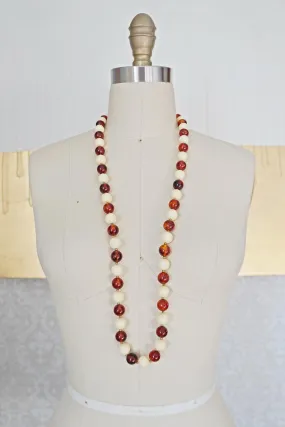 Vintage Amber Beaded Necklace