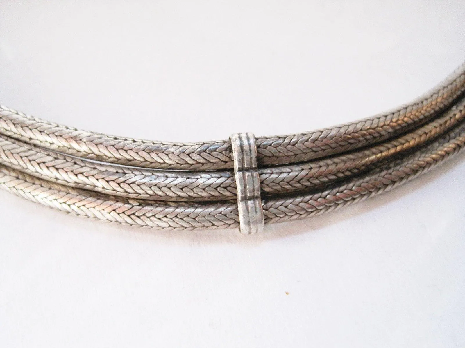 Vintage Indian Snake Chain Silver Belt