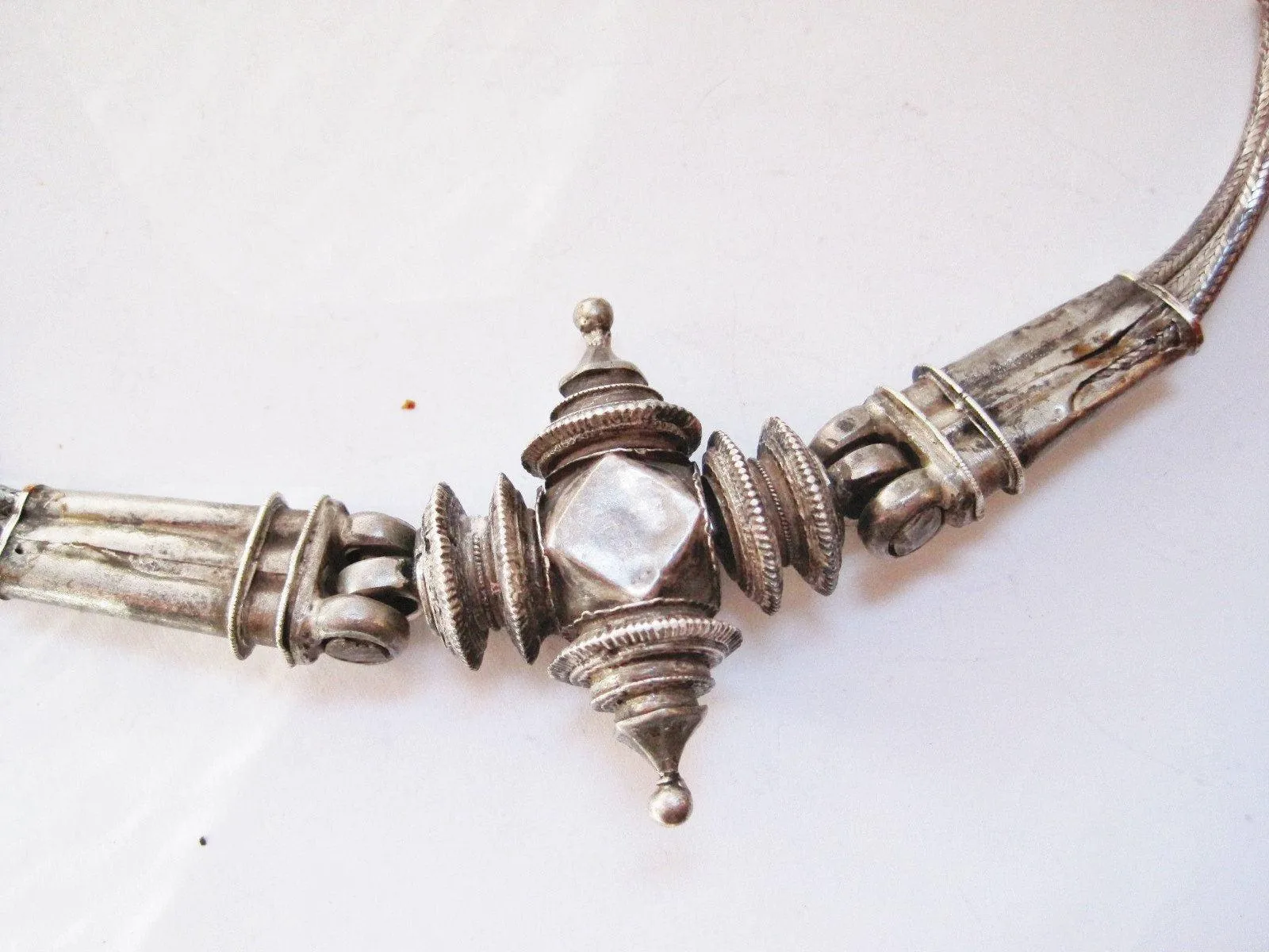 Vintage Indian Snake Chain Silver Belt