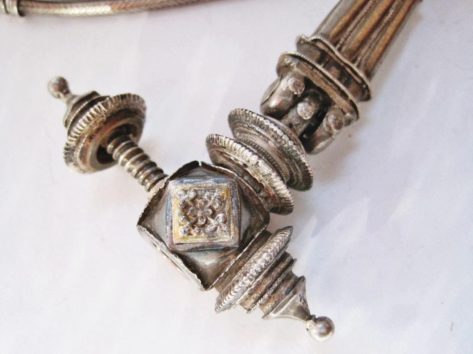 Vintage Indian Snake Chain Silver Belt