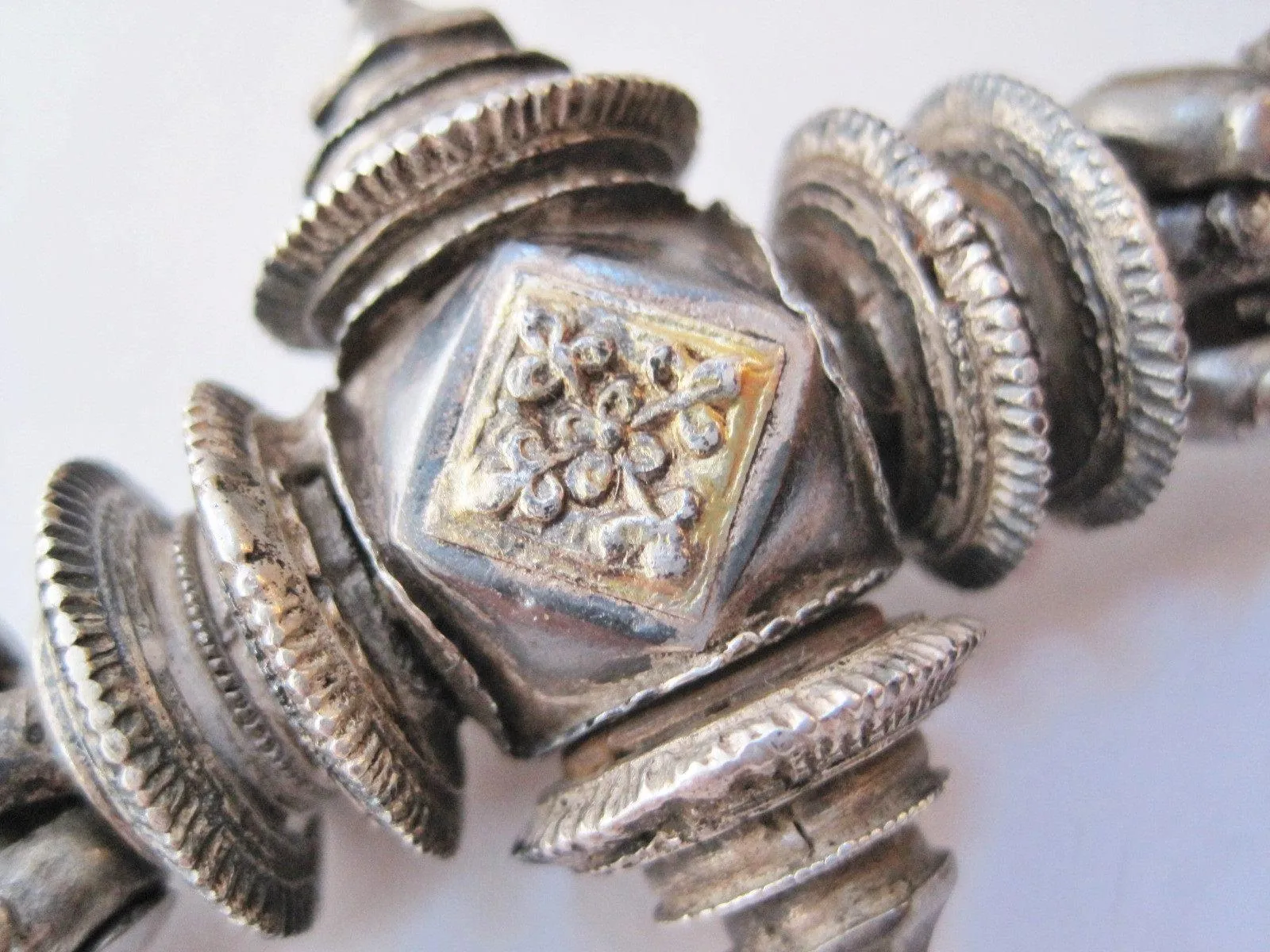 Vintage Indian Snake Chain Silver Belt