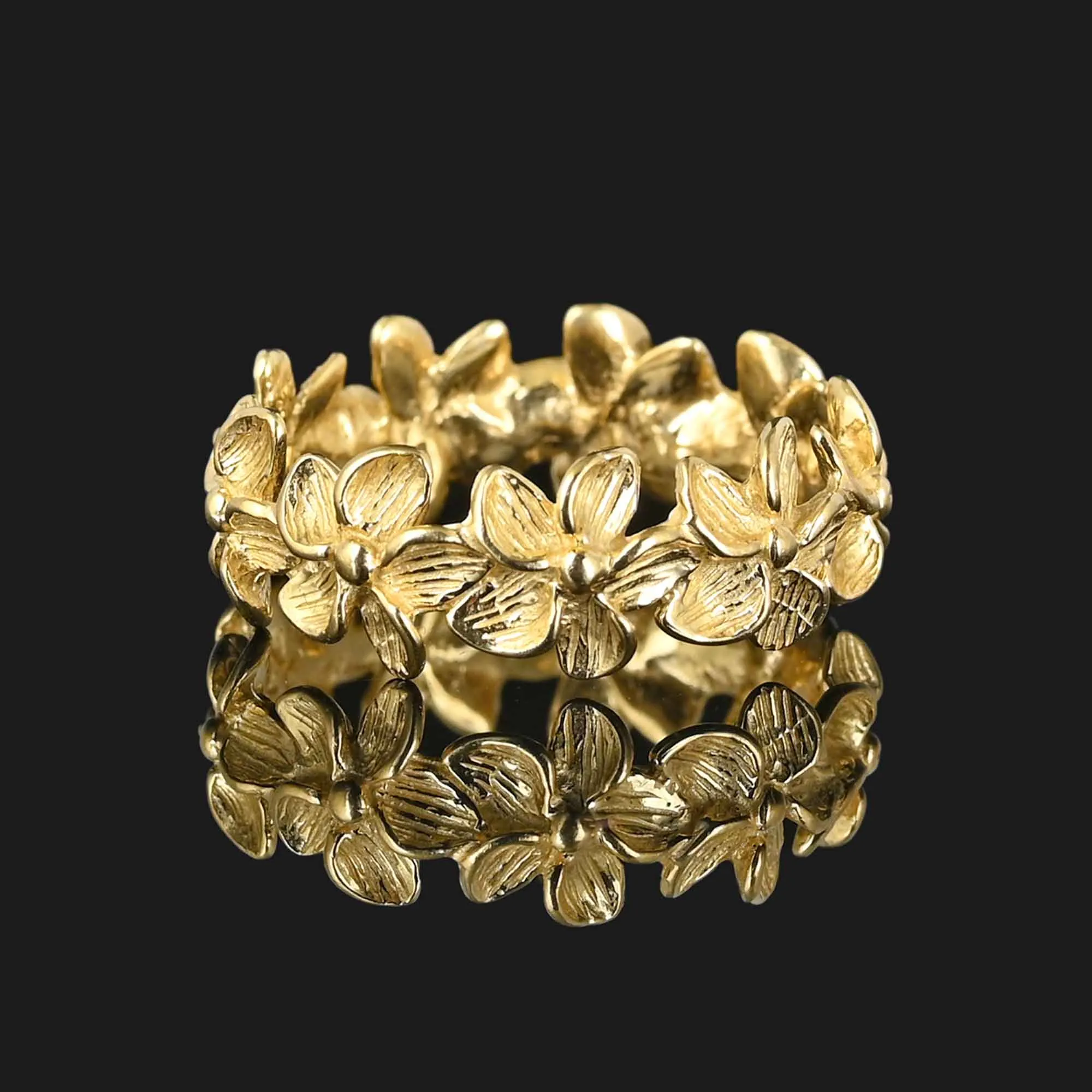 Vintage Na Hoku Plumeria Ring in 14K Gold