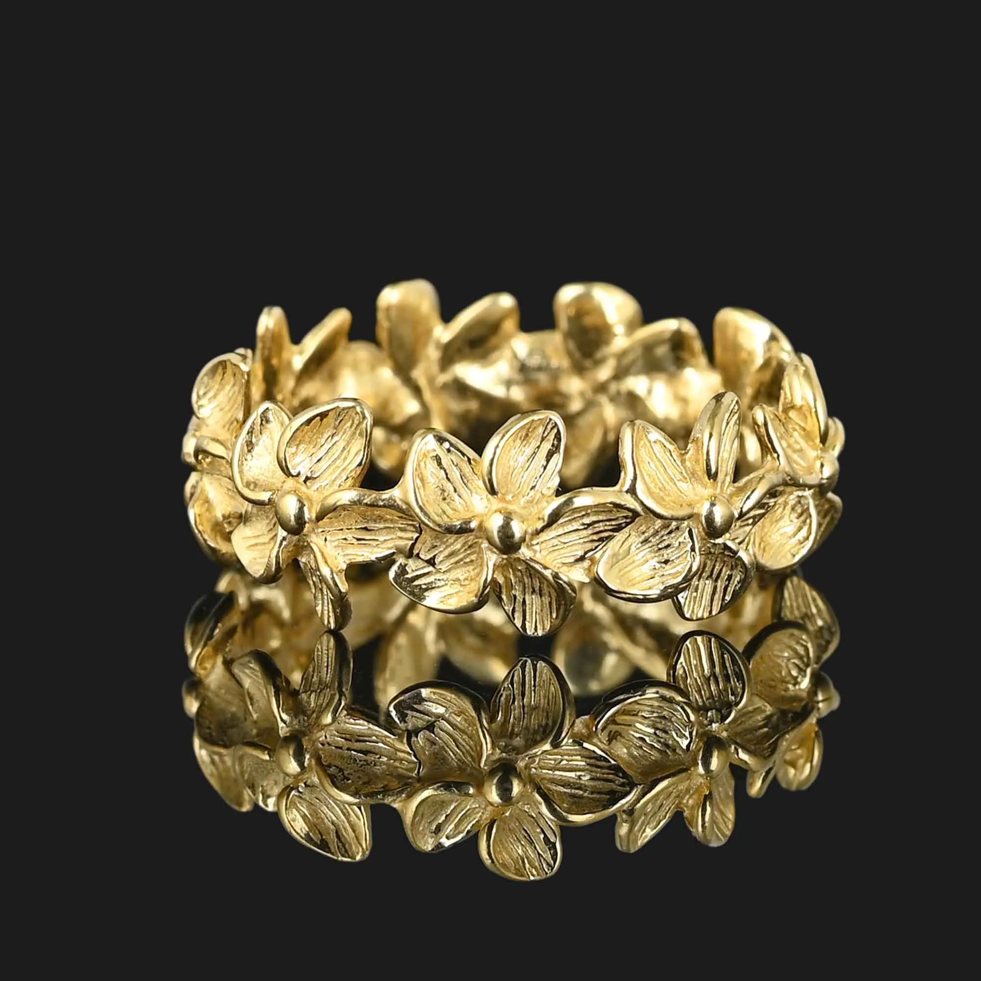 Vintage Na Hoku Plumeria Ring in 14K Gold