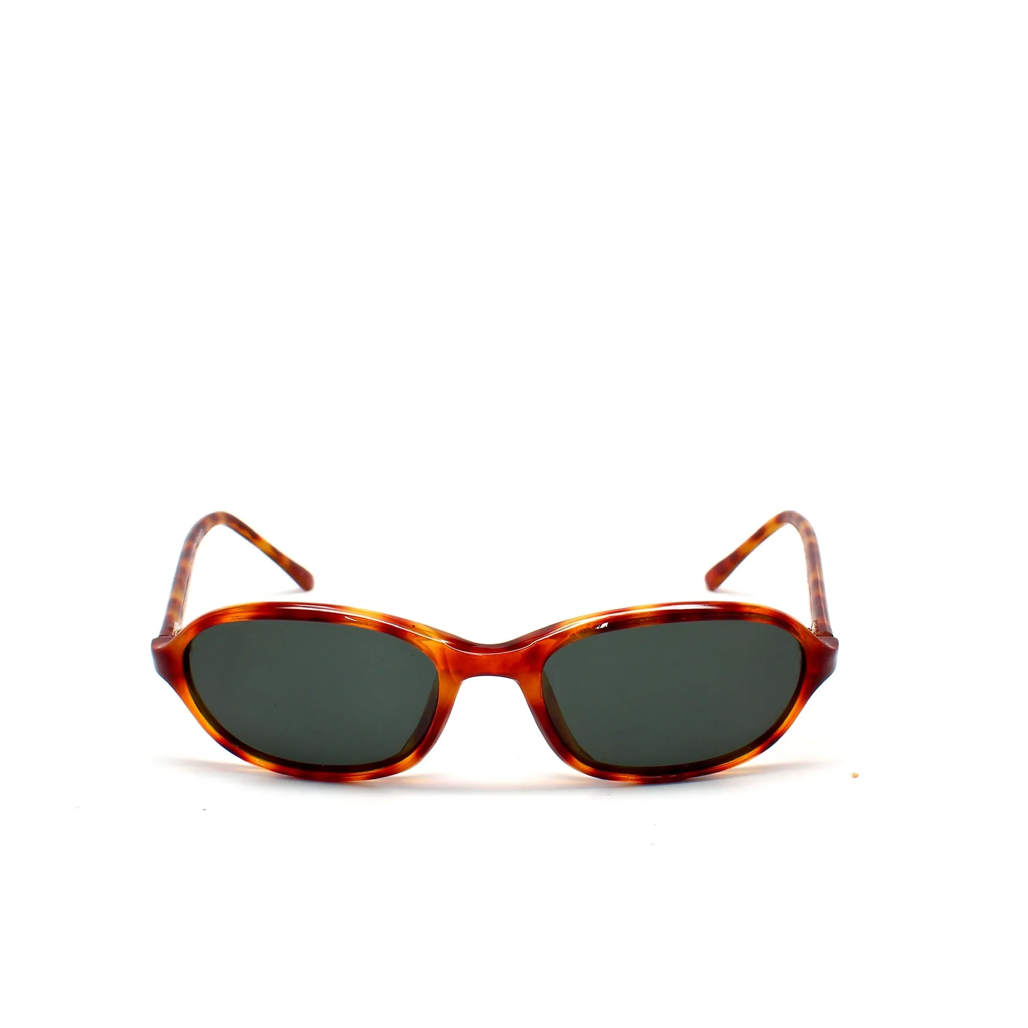 Vintage Standard Size 90s Deadstock Oval Frame Sunglasses - Brown