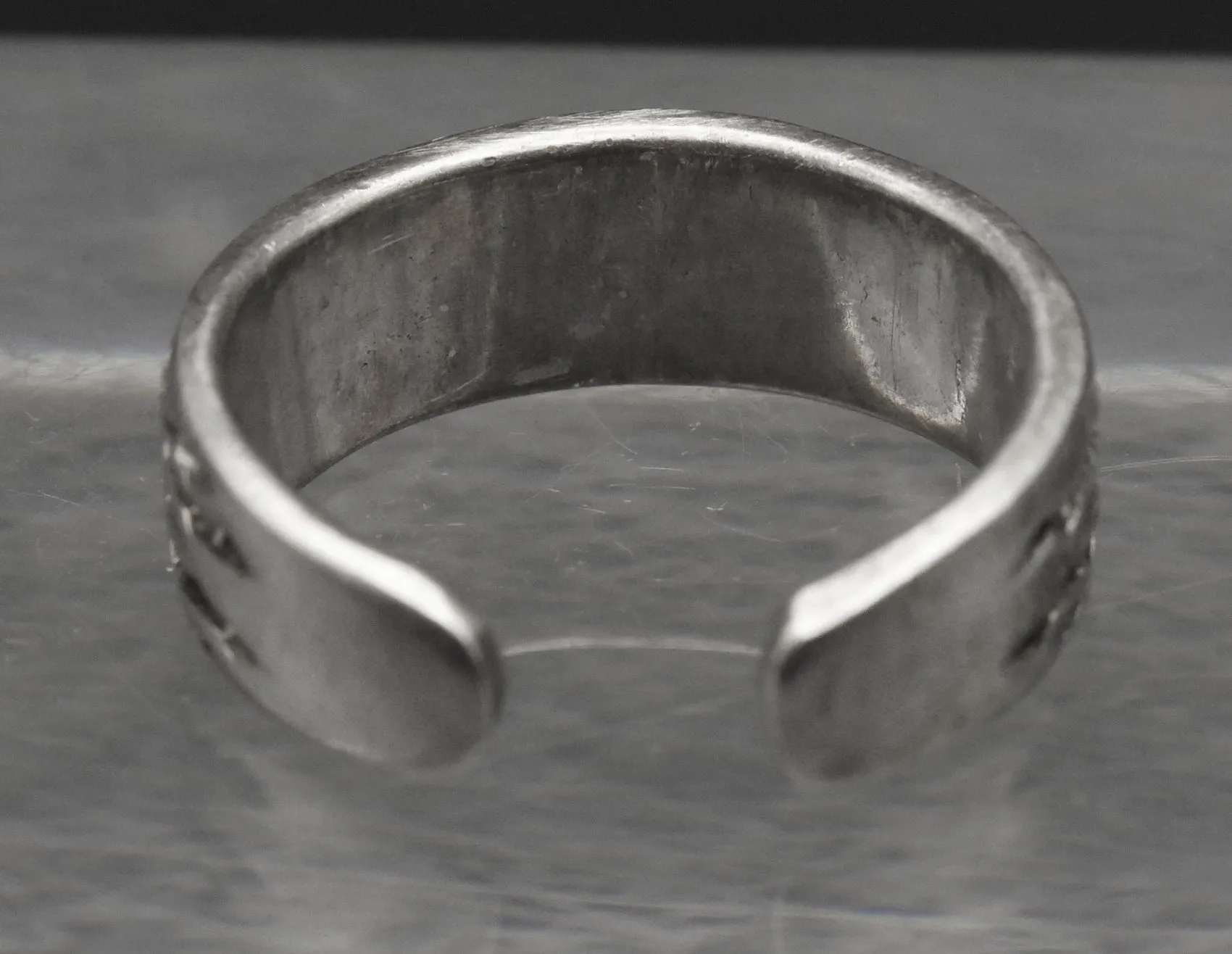 Vintage Sterling Silver Celtic Knot Open Shank Adjustable Toe Ring - Size 3.25 