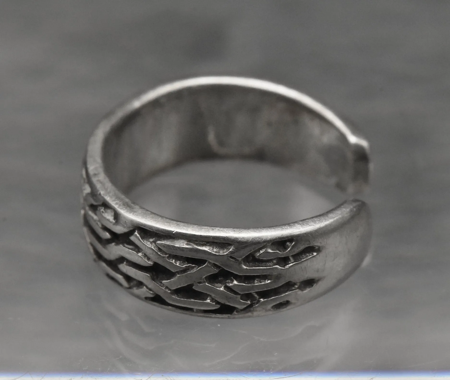 Vintage Sterling Silver Celtic Knot Open Shank Adjustable Toe Ring - Size 3.25 