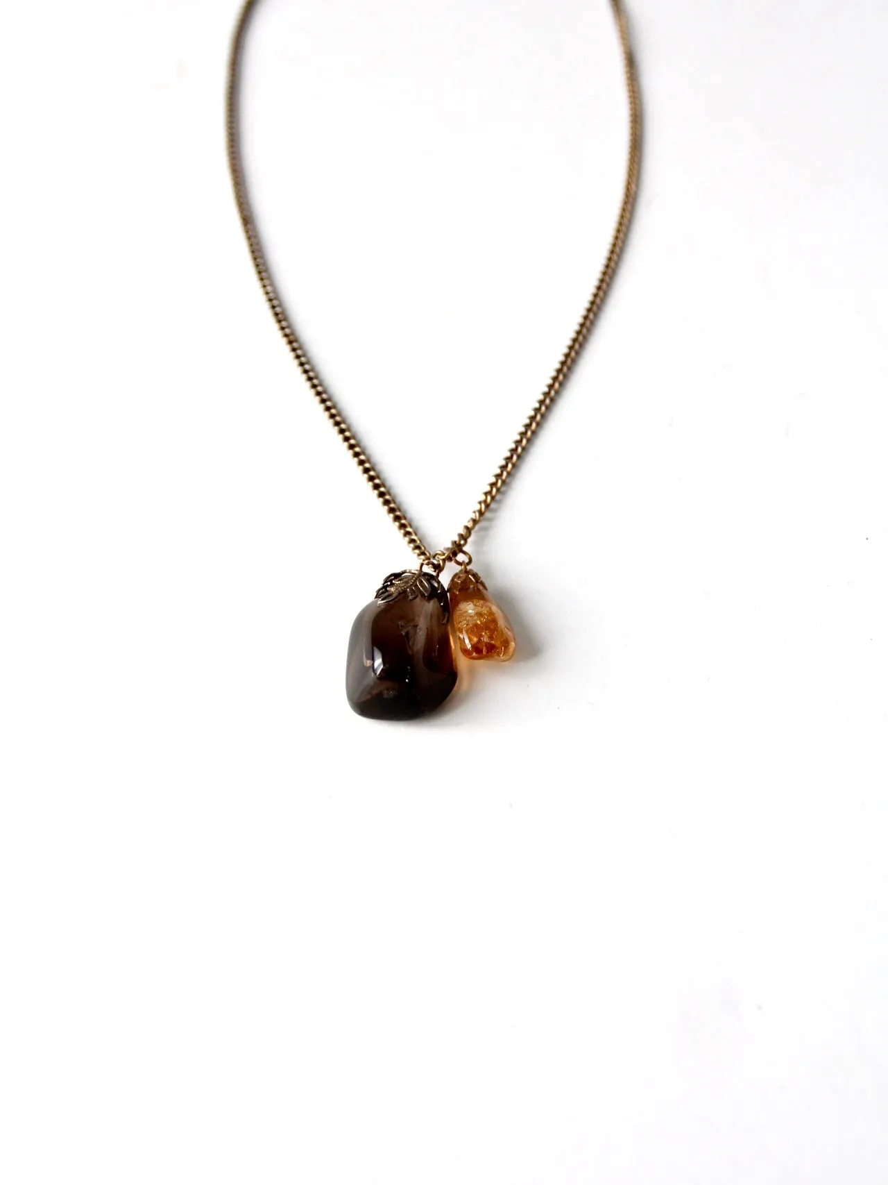 vintage stone pendant necklace