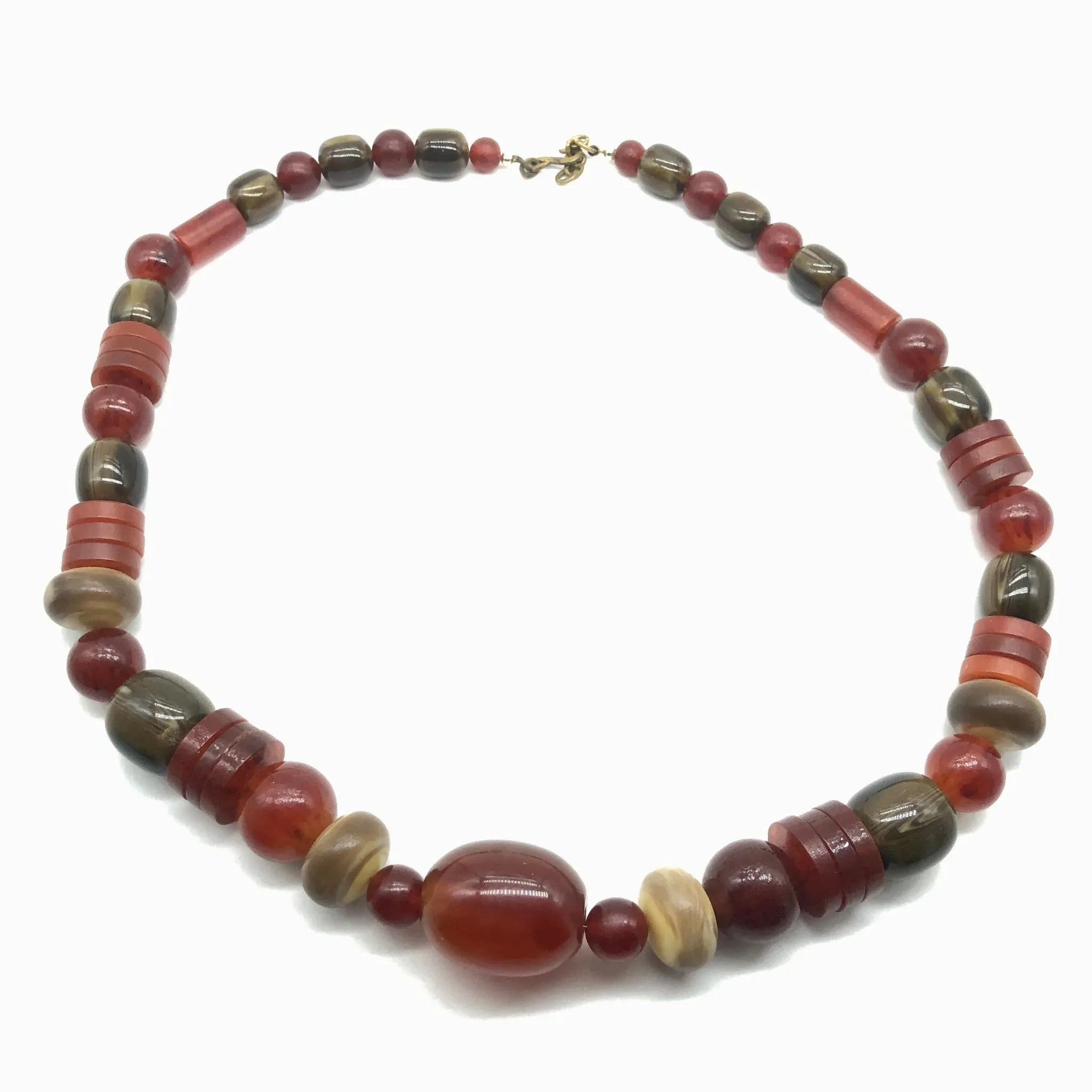 Vintage YSL Faux Amber and Stone Necklace