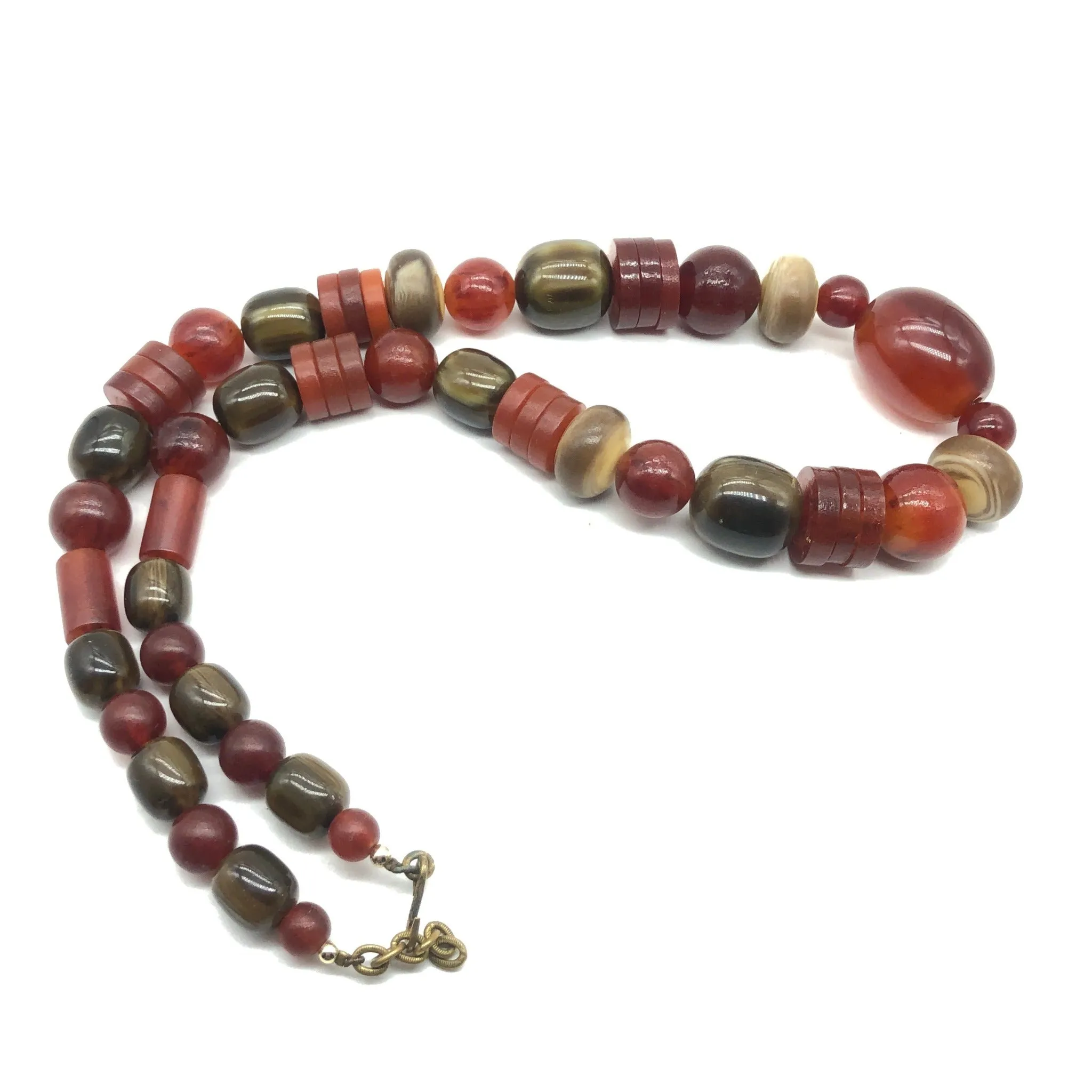 Vintage YSL Faux Amber and Stone Necklace