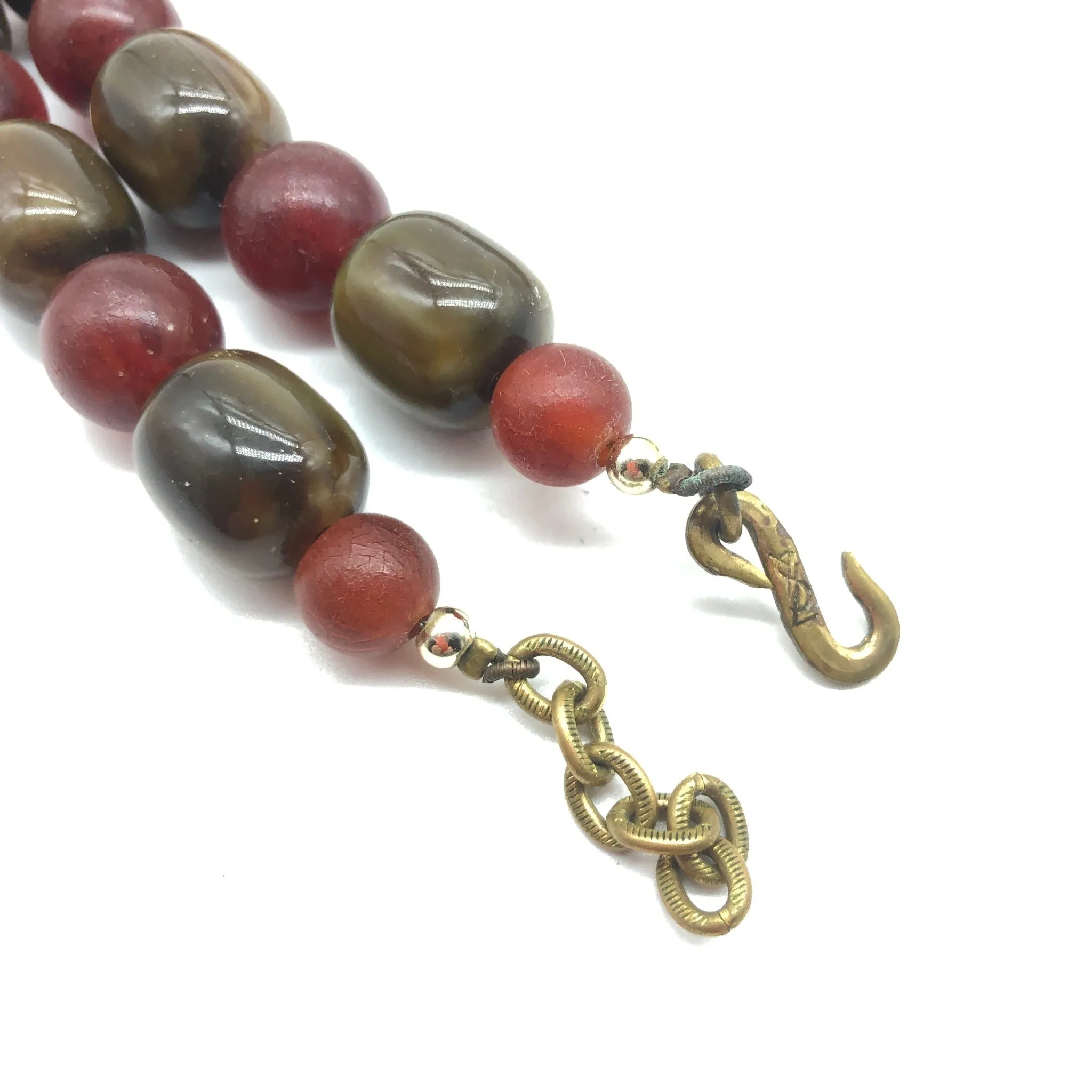 Vintage YSL Faux Amber and Stone Necklace