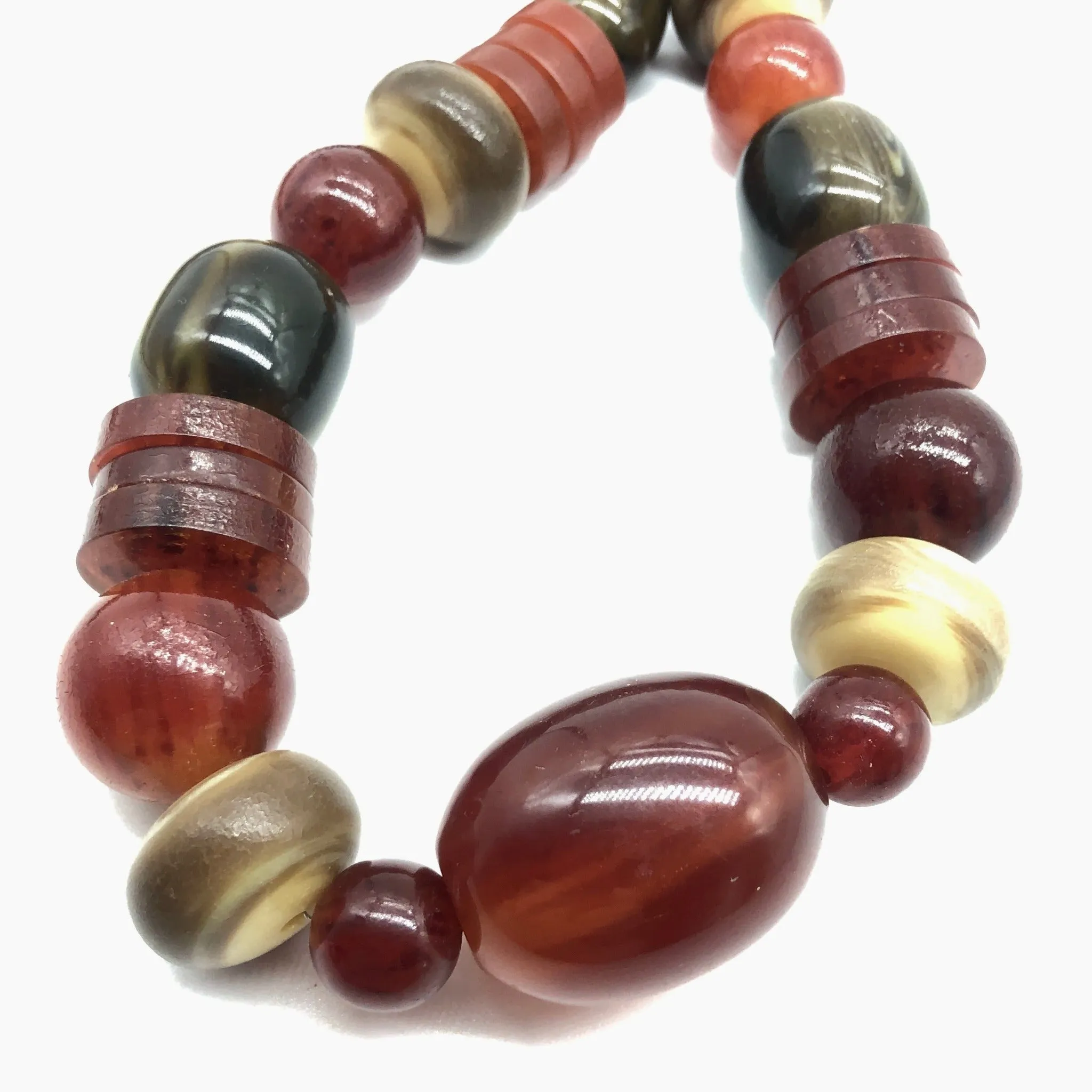 Vintage YSL Faux Amber and Stone Necklace