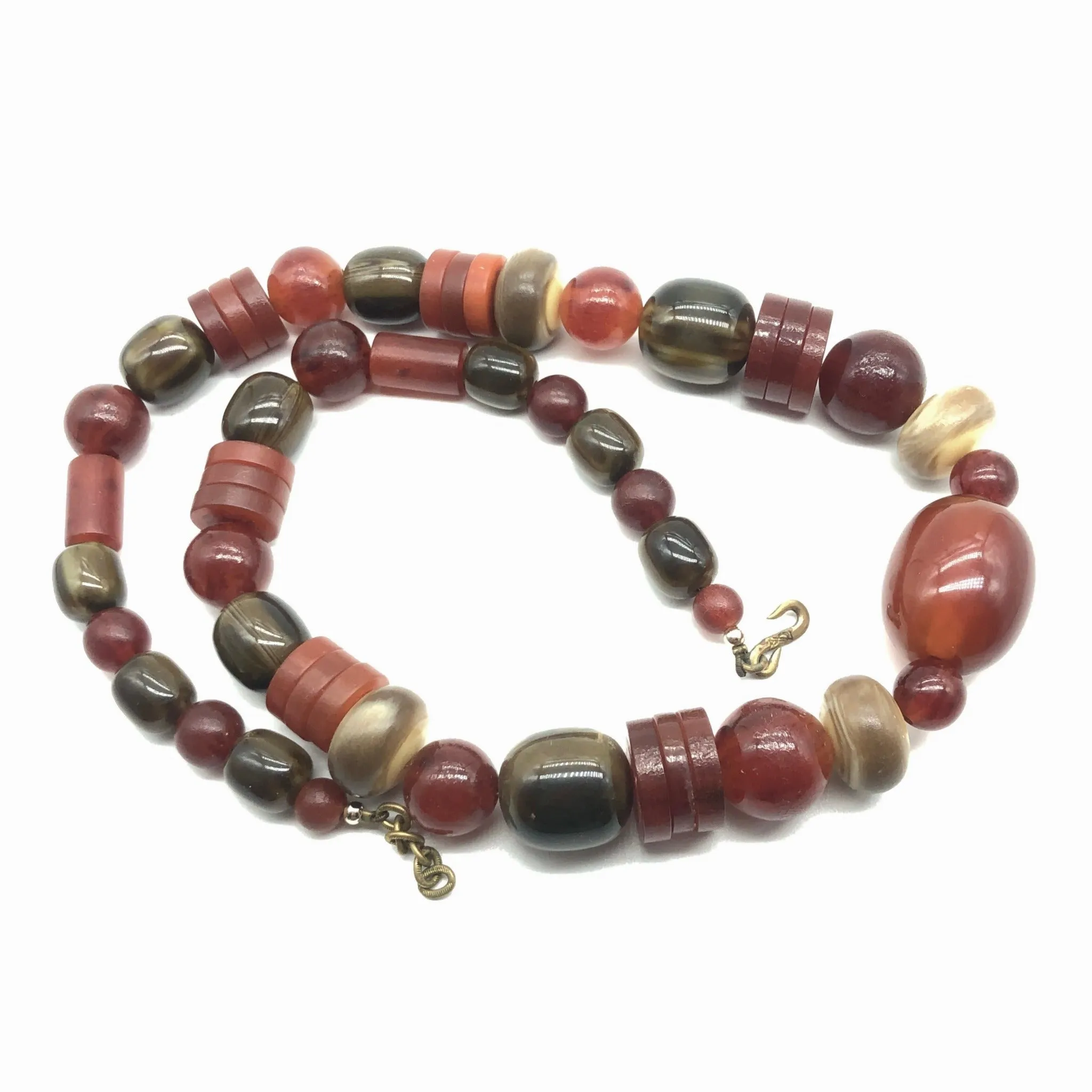 Vintage YSL Faux Amber and Stone Necklace