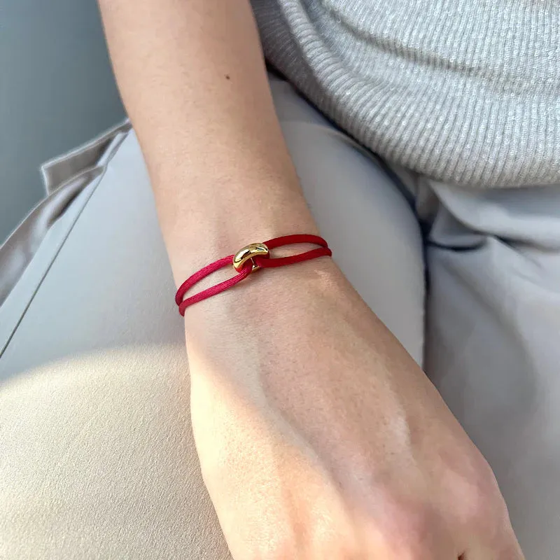 Wecord Golden Soho Cord Bracelet - Red