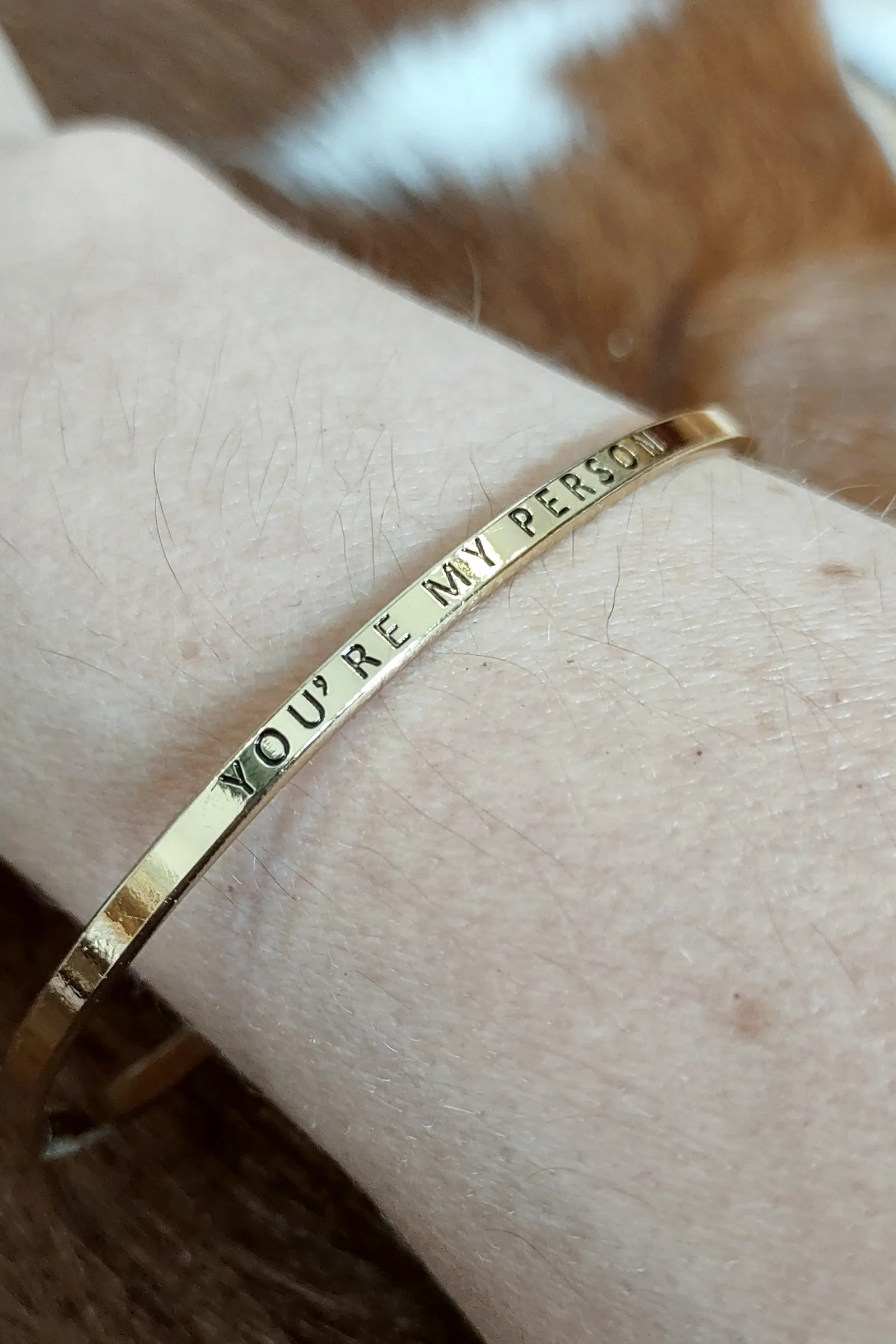 You're My Person Gold Bangle Bracelet