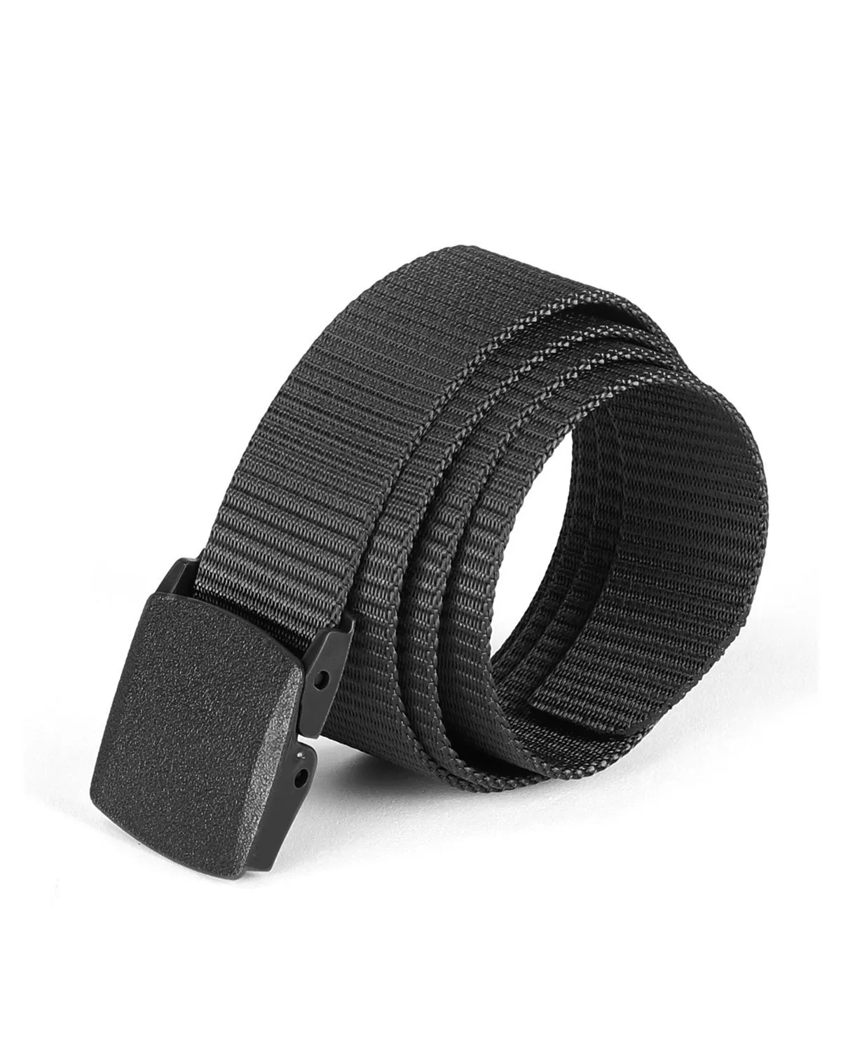 ZIMEGO Mens Adjustable Nylon Strap Military Tactical Web Belt Plastic Buckle