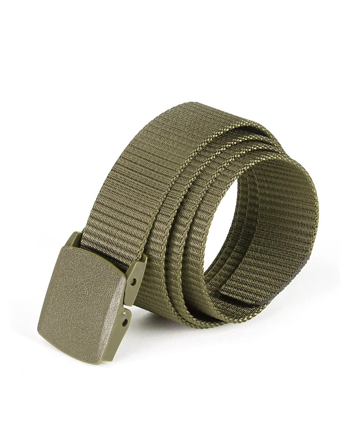 ZIMEGO Mens Adjustable Nylon Strap Military Tactical Web Belt Plastic Buckle