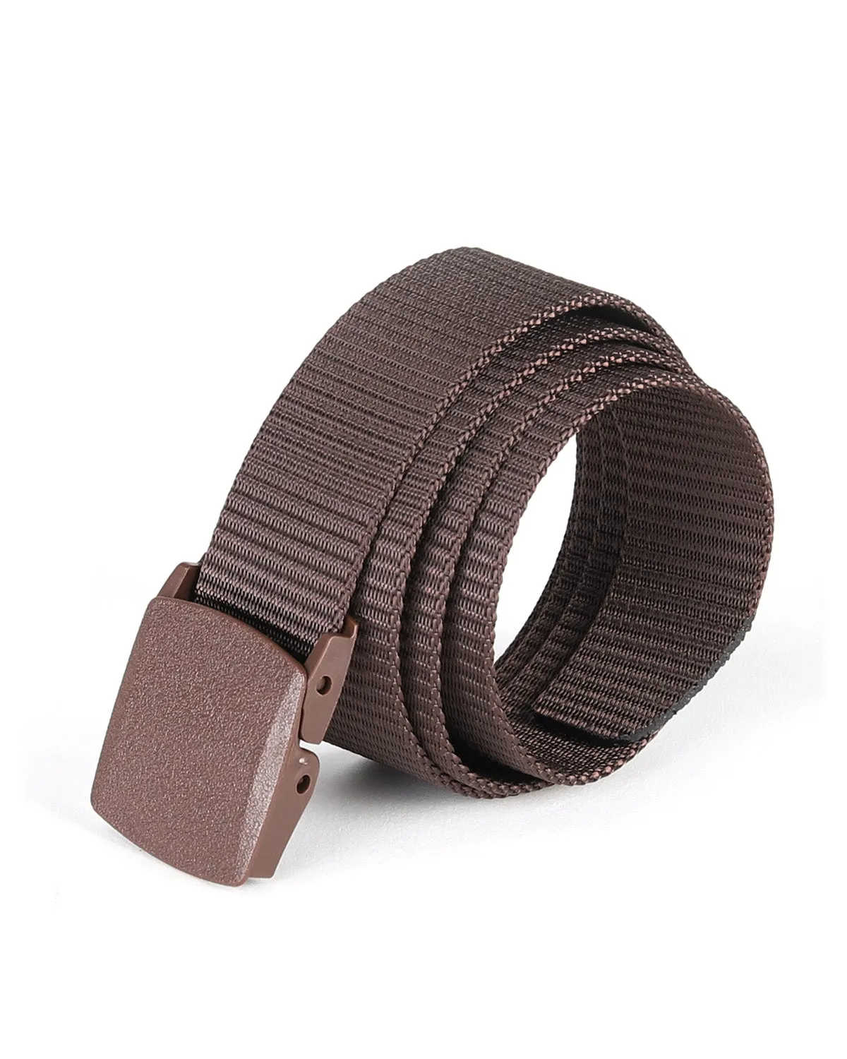 ZIMEGO Mens Adjustable Nylon Strap Military Tactical Web Belt Plastic Buckle