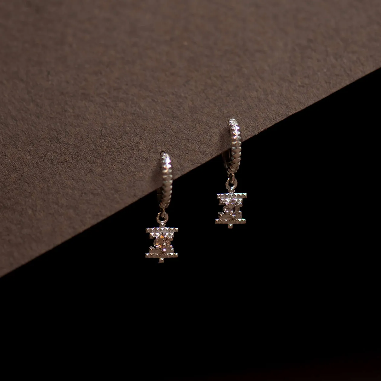 Zoe & Morgan Inti Earrings - Sterling Silver & Peach Zircon